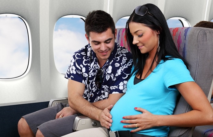 Phụ nữ mang thai đi máy bay Korean Air