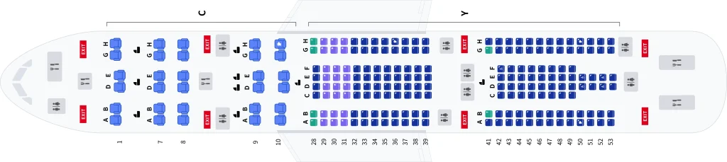 Sơ đồ ghế ngồi Airbus A330