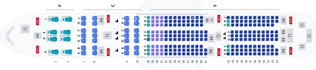 Sơ đồ ghế ngồi Boeing B777